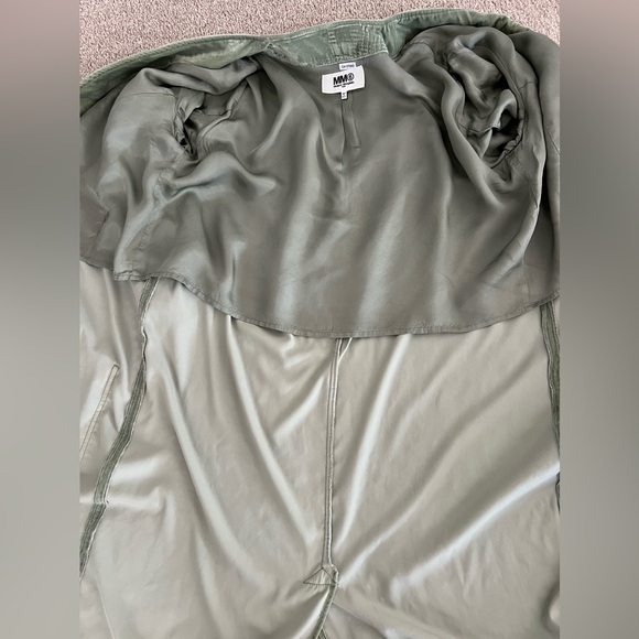 The MM6 MAISON MARGIELA Velvet Long House Coat - Picture 15 of 15